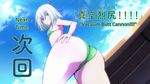  ass bikini keijo!!!!!!!! miyata_sayaka screencap short_hair white_hair 