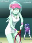  2girls luna_(my_little_pony) lyra_heartstrings multiple_girls my_little_pony my_little_pony_equestria_girls my_little_pony_friendship_is_magic personification sweat tagme tennis_racket uotapo 