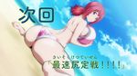  ass barefoot beach bikini keijo!!!!!!!! red_eyes red_hair screencap toyoguchi_non 