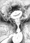  armpits bedroom_eyes breasts fangs female first_person_view hair half-closed_eyes imp long_hair midna midriff monochrome navel nintendo not_furry nude seductive sharp_teeth sketch teeth the_legend_of_zelda traditional_media_(artwork) twilight_princess unknown_artist video_games wide_hips 