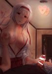  breast_grab breasts censored erect_nipples handjob kantai_collection nipples no_bra open_shirt penis shoukaku_(kancolle) yinzhai zuikaku_(kancolle) 