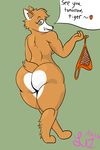  anthro big_butt butt canine clothing corgi dog female fur liz_the_goddess looking_at_viewer looking_back mammal nude panties simple_background smile solo underwear 