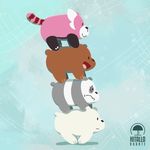  :d ambiguous_gender animated anthro barefoot bear bewear brother cartoon_network crossover cute fur grizzly_(character) happy hitallo_duarte ice_bear male mammal nintendo nude on_top open_mouth panda_(character) pok&eacute;mon raccoon_tail running sibling smile video_games 
