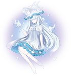  faceless faceless_female gen_7_pokemon katagiri_hachigou long_hair nihilego personification pokemon solo ultra_beast white_hair 
