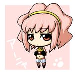  anya_alstreim chibi code_geass knights_of_the_round_uniform kotomiya_yuuki pink_hair red_eyes solo 