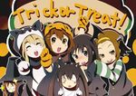  akiyama_mio animal_costume bad_id bad_pixiv_id cat_costume cosplay frankenstein frankenstein's_monster frankenstein's_monster_(cosplay) glasses hajime_(hajime-ill-1st) halloween head_wings highres hirasawa_yui jack-o'-lantern k-on! kotobuki_tsumugi multiple_girls mummy nakano_azusa opaque_glasses pumpkin tainaka_ritsu trick_or_treat witch yamanaka_sawako 