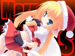  animal_ears blonde_hair catgirl christmas tagme tail thigh-highs 