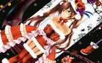  christmas long_hair pandora_hearts santa_costume thigh-highs twintails 