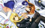  fate_testarossa mahou_shoujo_lyrical_nanoha mahou_shoujo_lyrical_nanoha_strikers pantyhose takamachi_nanoha thigh-highs 