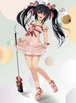  bad_deviantart_id bad_id black_hair dress flower highres kooh long_hair nmizu pangya solo twintails 