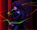  asagami_fujino blood kara_no_kyoukai red_eyes signed 