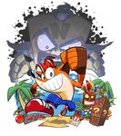  aku_aku bandicoot clothing crash_bandicoot crash_bandicoot_(series) doctor_neo_cortex facial_hair fingerless_gloves gloves human looking_at_viewer male mammal marsupial mask mustache unknown_artist video_games 