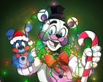  2016 animatronic bear christmas fallingwaterx five_nights_at_freddy&#039;s funtime_freddy_(fnafsl) holidays lagomorph machine mammal puppet_bonnie_(fnafsl) rabbit robot sister_location video_games 