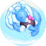  blue_body brionne cute duo eyes_closed hug mammal marine nintendo pinniped pok&eacute;mon pyukumuku seal smile video_games water wet yummy_egg 
