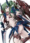  blue_eyes bottomless denji_saboten green_hair tagme 