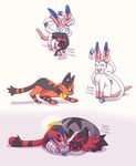  adopted black_fur comic cute duo eeveelution fur heartwarming incineroar litten mother nintendo parent pok&eacute;mon red_fur sleeping sweetsweetsweetie sylveon torracat video_games 