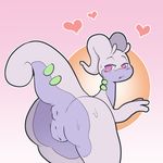  &lt;3 anus blush butt female goodra itsunknownanon nintendo nude open_mouth pink_eyes pok&eacute;mon presenting pussy solo video_games 