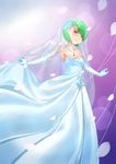  alternate_species aquamarine-39 armpits blush breasts bride broach clothing dress female flower gardevoir gloves green_hair hair hair_over_eye human humanized jewelry looking_at_viewer mammal necklace nintendo personification plant pok&eacute;mon red_eyes smile solo veil video_games wedding_dress 