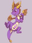  anus blush claws dragon dtu male penis precum purple_background purple_eyes purple_scales scales scalie simple_background solo spyro spyro_the_dragon tapering_penis video_games wings 