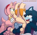  2016 amy_rose anthro anus balls breasts butt cream_the_rabbit erection female group hedgehog lagomorph male mammal nude penetration penis pussy rabbit sex sonic_(series) sonic_the_werehog the_other_half vaginal vaginal_penetration werehog 