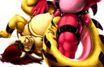  2016 absurd_res anal anal_penetration animal_genitalia belly biceps big_belly big_penis bowser bulph butt claws cloaca clothing collar cum cum_inside hair hi_res horn jockstrap leather male male/male mammal mario_and_luigi_(series) mario_bros messy midbus muscular nintendo nipples orgasm overweight penetration penis piledriver_position porcine scalie sex shell simple_background slightly_chubby spikes uncut underwear video_games 
