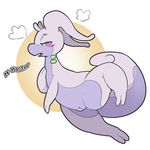  english_text female goodra itsunknownanon nintendo nude open_mouth pink_eyes pok&eacute;mon presenting pussy solo text tongue video_games 