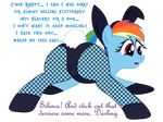  clothing equine female fishnet friendship_is_magic garter_straps gutovi-kun horse legwear mammal my_little_pony pegasus pony rainbow_dash_(mlp) rope seductive solo stockings wings 