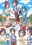  1boy 2girls comic female_protagonist_(pokemon_sm) male_protagonist_(pokemon_sm) multiple_girls pokemon pokemon_(game) pokemon_sm suiren_(pokemon) translation_request 