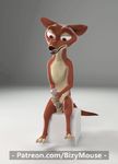  2016 3d_(artwork) animated anthro bizymouse digital_media_(artwork) disney duke_weaselton male mammal masturbation mustelid nude penis weasel zootopia 