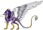  alpha_channel blue_eyes dragon feathered_wings feathers female feral hair neytirix purple_hair simple_background solo standing transparent_background white_feathers wings 