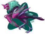  alexandrite_(steven_universe) alternate_species avian bird body_horror cartoon_network iguanamouth multi_mouth multi_wing multiple_images open_mouth pigeon running side_view solo steven_universe wings 