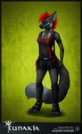  anthro canine clothed clothing female fur hair looking_at_viewer lunakia mammal smile solo standing 