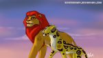  cheetah colored_sketch dialogue disney feline female feral fuli kion kotenokgaff lion male mammal open_mouth romantic spots the_lion_guard the_lion_king 