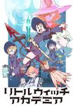  amanda_o'neill blue_fire boots broom broom_riding coke-bottle_glasses commentary_request constanze_amalie_von_braunschbank-albrechtsberger copyright_name crossed_arms diana_cavendish fire glasses hair_over_one_eye hat highres jasminka_antonenko kagari_atsuko key_visual lantern little_witch_academia lotte_jansson moon multiple_girls official_art pale_skin shaded_face shiny_chariot skirt skirt_lift skull smile sucy_manbavaran witch_hat 