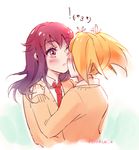  2girls blush kissing_face multiple_girls sakura_trick sonoda_yuu takayama_haruka yuri 