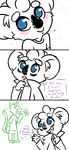  &lt;3 2016 anon anthro black_and_white blue_eyes blush clancy_(inkyfrog) clothed clothing comic dialogue disney duo english_text fan_character head_tilt inkyfrog koala looking_at_viewer male mammal marsupial middle_finger monochrome puppy_dog_eyes restricted_palette simple_background smile text waving white_background zootopia 