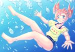  bubbles feet sakura_trick smile sonoda_yuu underwater 