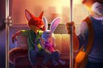  2016 canine disney female fox judy_hopps lagomorph male mammal nick_wilde rabbit tsaoshin zootopia 