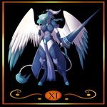  angel armor breasts card equine female fortune_telling horse justice mammal pegasus tarot tarot_card undeadkitty13 wings 
