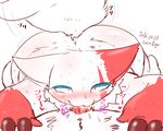  &lt;3 blush cocolog colored_sketch eyelashes fellatio female first_person_view fur japanese_text looking_at_viewer male male/female male_pov nintendo oral overweight overweight_female penis pok&eacute;mon red_fur sex signature simple_background sweat text video_games white_background white_fur zangoose 