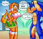  big_breasts big_penis breasts canastus dreamcastzx1 echidna female hedgehog huge_breasts huge_penis male mammal monotreme muscular penis sonic_(series) sonic_the_hedgehog thick_tail tikal_the_echidna vein veiny_penis 