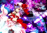  bad_id bad_pixiv_id bat_wings blood brooch finger_licking hat highres jewelry licking looking_at_viewer macco purple_hair red_eyes remilia_scarlet short_hair solo touhou wings wrist_cuffs 
