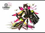  black_hair gia gun original red_eyes short_hair sword wings 