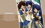  clannad fujibayashi_kyou fujibayashi_ryou furukawa_nagisa waitress 