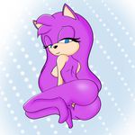  blush breasts butt fan_character hair inviting macy_the_hedgehog mammal nipples purple_hair pussy simple_background smile sonic_(series) team_macy teasing video_games 