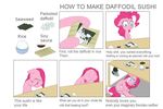  2016 blue_eyes comic crying cutie_mark daimyo earth_pony english_text equine female feral food friendship_is_magic fur hair horse mammal my_little_pony pink_fur pink_hair pinkie_pie_(mlp) pony rice solo sushi tears text 
