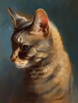  ambiguous_gender blue_eyes cat feline feral fur mammal simple_background solo tamberella tan_fur whiskers 