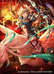  animal armor arrow bird boots bow_(weapon) brown_eyes building crest dragon feathered_wings feathers fire_emblem fire_emblem_cipher fire_emblem_if grey_hair holding holding_arrow holding_bow_(weapon) holding_weapon indoors kisaragi_(fire_emblem_if) konfuzikokon lens_flare light_particles official_art oversized_animal pants pegasus quiver smirk stage stairs water weapon wings wyvern yumi_(bow) 