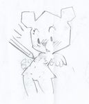  4_fingers bear blush breasts cartoon_network flat_chested looking_down mammal navel nipples open_mouth paper pencil_(disambiguation) sketch surprise teri_(tawog) the_amazing_world_of_gumball voon 