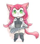  artist_request cat_busters character_request furry green_eyes long_hair panties pink_hair 